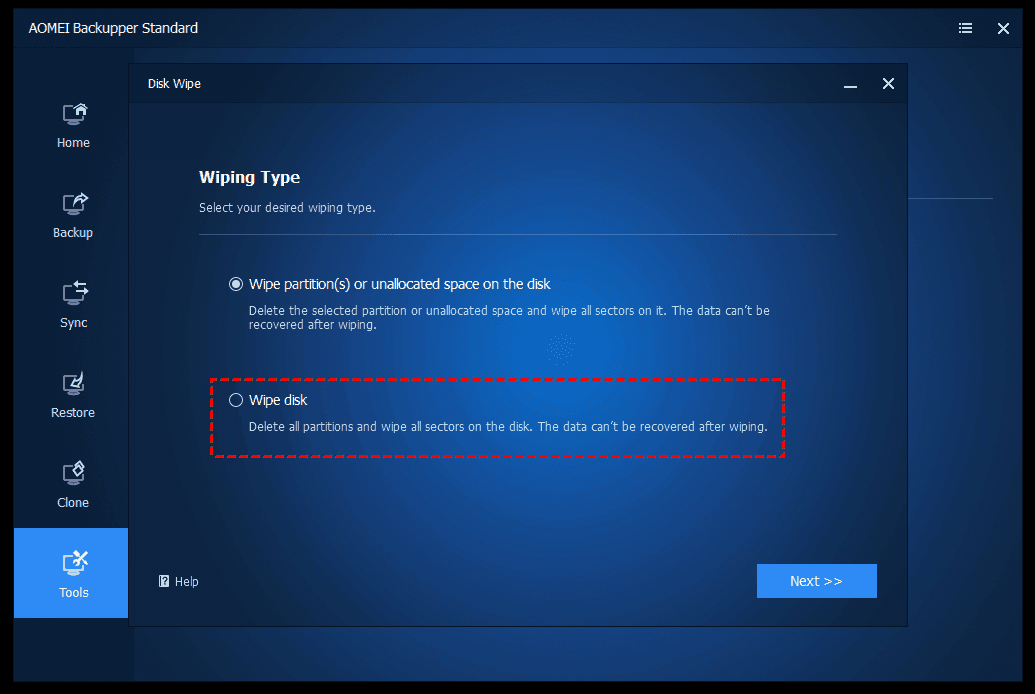 choose-wipe-disk